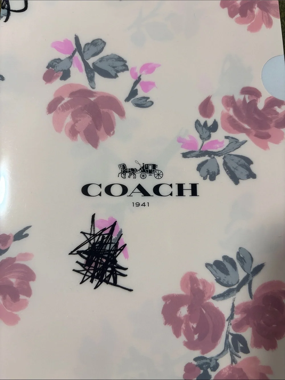 Coach Pink Floral Folder